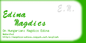 edina magdics business card